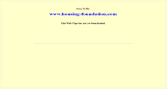 Desktop Screenshot of housing-foundation.com